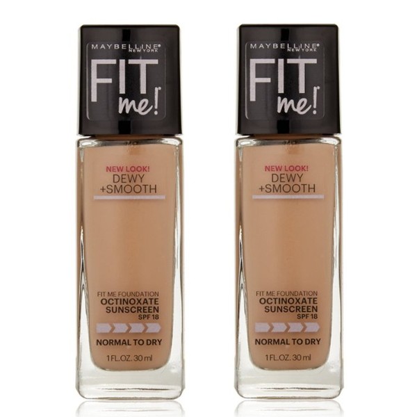 Maybelline New York Fit Me! Foundation, Classic Ivory [120], 1 oz (Pack of 2)
