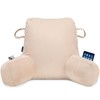 Unisakey Portable Comfy Reading Pillows for Sitting in Bed Adult(Khaki),