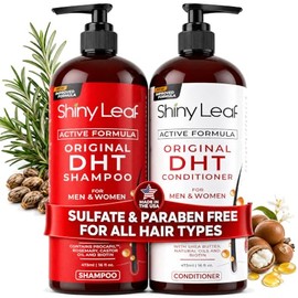 DHT Champú y acondicionador para la pérdida de cabello con biotina para hombres, mujeres, tratamiento antipérdida de cabello, extractos de romero y...