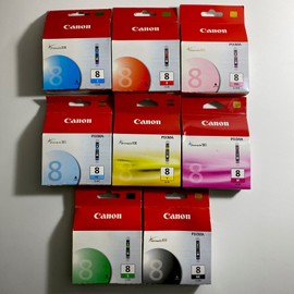 Canon Genuine Canon CLI-8 Ink Multi-Pack (8 Colors) for PIXMA Pro9000, Pro9000 Mark II