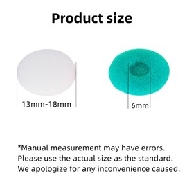 SNHTLS 6 Pairs Sponge Foam Earbuds Tips Compatible with 13mm-18mm Headphones Two Way Radio Walkie Talkie Earpiece Earbud Replacement (White+Green)