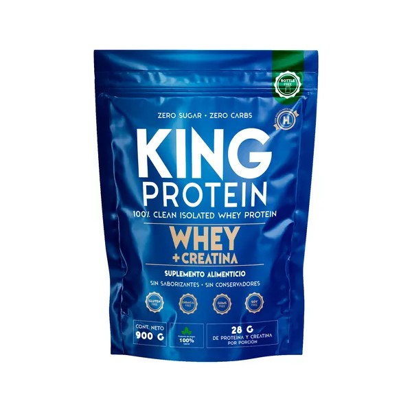 King Protein Whey + Creatina 900g - Polvo Nutricional Sabor