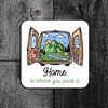 Home Is Where You Park It Coaster – Cork-Backed Premium