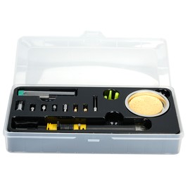 12 in 1 Ignition Butane Gas Soldering Iron Portable Cordless Welding Torch Kit (Yellow)
