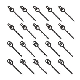 Create idea 100pcs 15mm Fishing Lures Bait Screws With Round/Oval Link Loop Carp Fishing Rig Terminal Tackle Connectors Accessories Matt Black