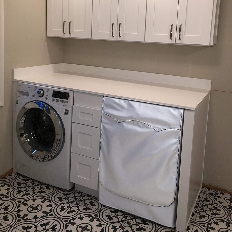 Washer/Dryer Cover,Zipper Design,Waterproof Dust-proof Moderately Sunscreen,(W27 D31 H38in) for Outdoor