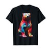 Polar Bear Polygon Animal Art Colourful Graphic Polar Bear T-Shirt,