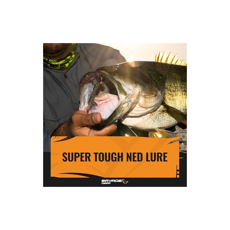 Savage Gear NED Salamander Fishing Bait, Mojito, Realistic Contours, Colors