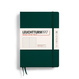 LEUCHTTURM1917 367255 Notebook Medium (A5), Hardcover, 251 Numbered Pages, Forest Green, Dotted