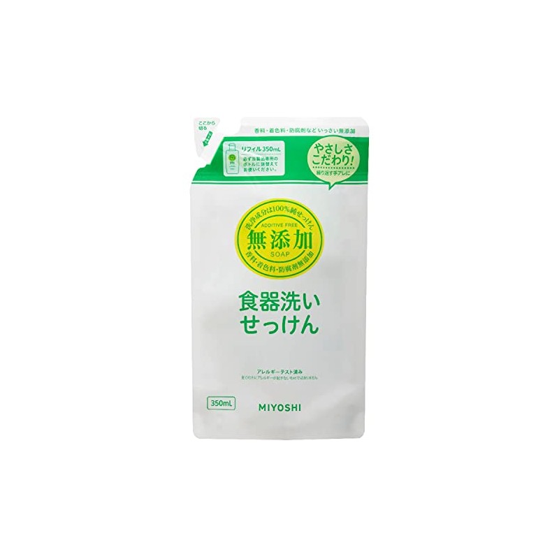 Miyoshi Soap, Additive-Free, Dishwashing Soap, Standing, Refill, 11.8 fl oz