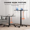 NICECOZY Mobile Standing Desk, Small Standing Rolling Desk, Portable Laptop