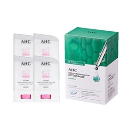 2025 Latest AHC Masters Pink Sun Stick 22g 4+Mask Pack Kaming 25 / 2025 최신상 AHC 마스터즈 핑크 선스틱 22g 4개+마스크팩 카밍 25매