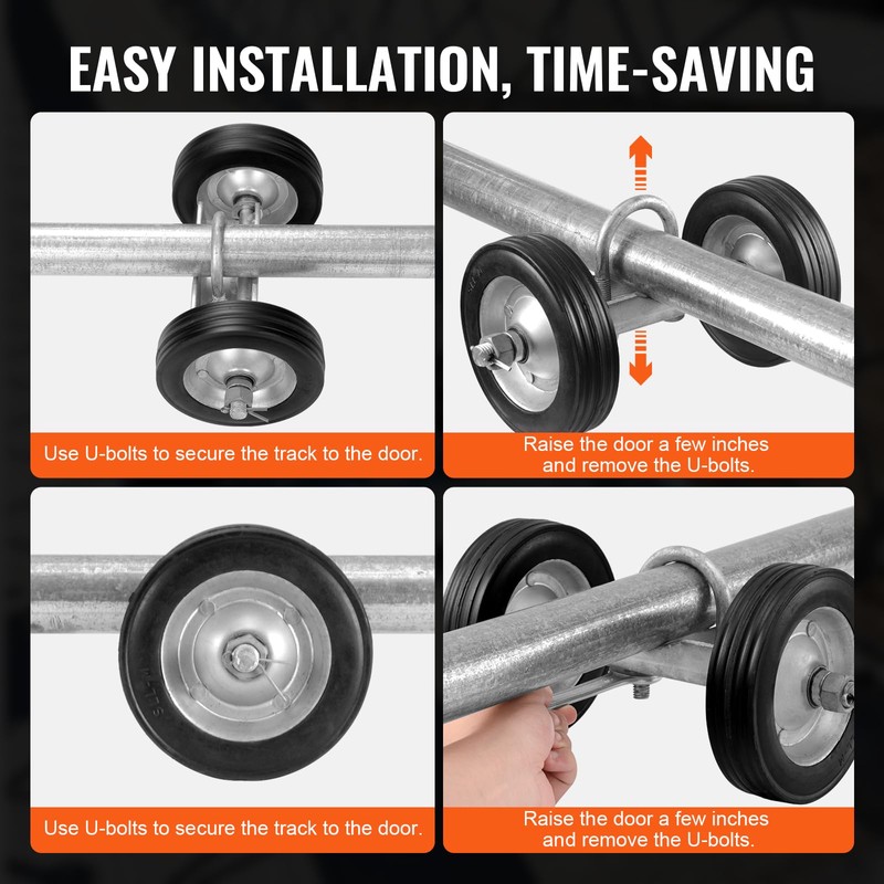 Happybuy Sliding Gate Kit, 6” Rolling Gate Hardware Kit, Heavy