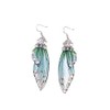Multicolored Butterfly Wing Hook Earrings Elegant Charming Acrylic Insect Drop