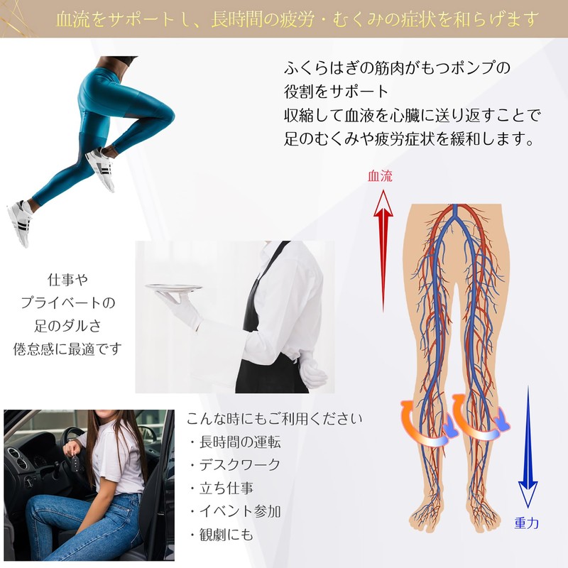 Nithra Calf Supporters, Set of 2 (1 Pair), Sports, Compression,