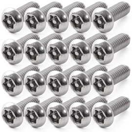 Pstyle PST-140 M6 304 Stainless Steel M6 Screw Bolts for Tamper Prevention, Set of 20 (M6x14mm)