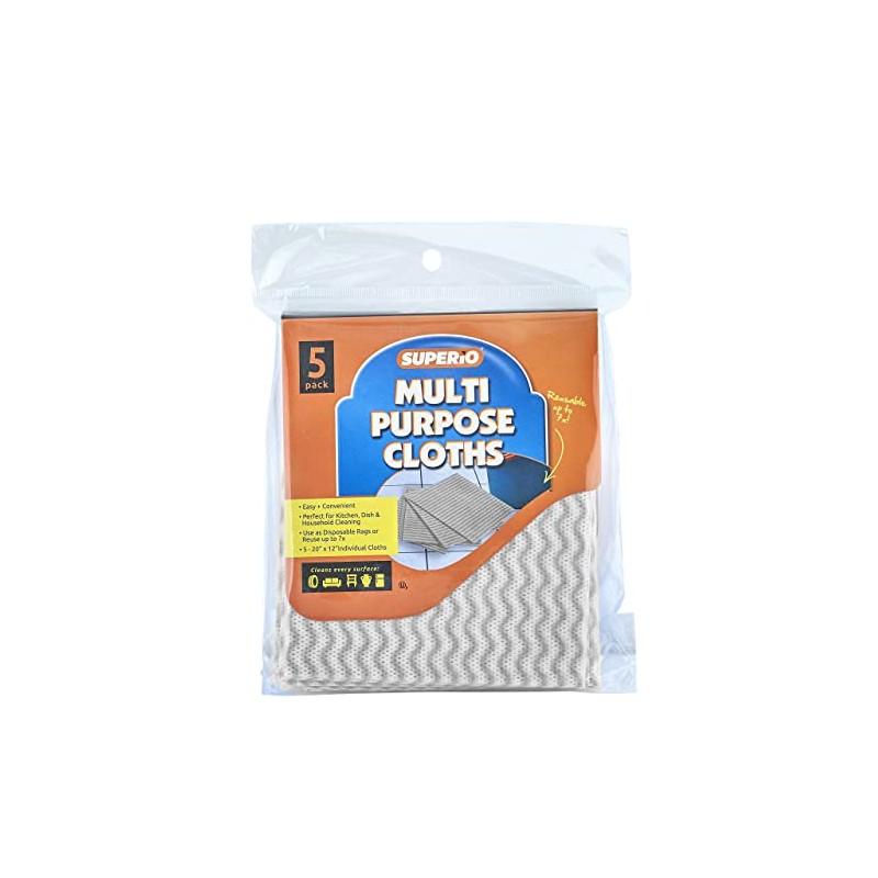 Superio Handy Wipes for Kitchen Multi-Purpose Heavy-Duty Reusable Cleaning Cloth