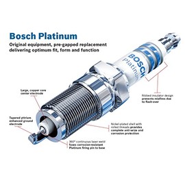 Bosch Bujía de Platino Platinado 6707, Paquete de 4