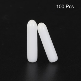 TA-VIGOR 100Pcs Rubber End Caps, 1.5mm ID Round Flexible Screw End Caps Thread Protectors, White Vinyl Bolt Covers Rubber Covers for Screws, Tubes, Cables, Wires, etc