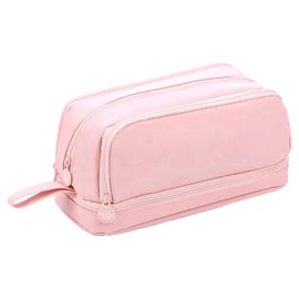 Kunoli Special Pencil Case, Angoo Pencil Case, Large Capacity Pencil Case with Compartments, Cute Aesthetic Pencil Cases for Women Girls Secondary School Supplies (Pink)
