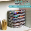 Sanwuta 6 Pcs Clear Hard Zipper Case Hard Plastic Zipper