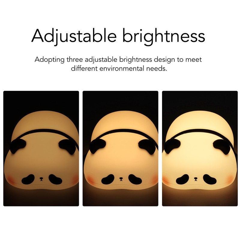 Night Light Silicone Panda LED 3 Gear Adjustable 1200mah Night