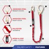 Palmer Safety Fall Protection L122133 Single Leg 6’ Safety Lanyard