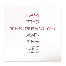 Michton | Modern Religious Easter Card | Resurrection & The Life Card