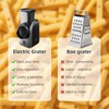 Electric Cheese Grater, Rotary Vegetable Slicer with 4 Interchangeable Drum