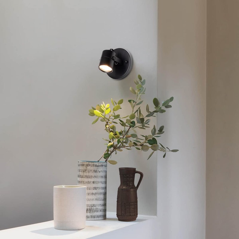 mirrea 3 Pack Black Ceiling Spotlight Bulb Replaceable LED Spot