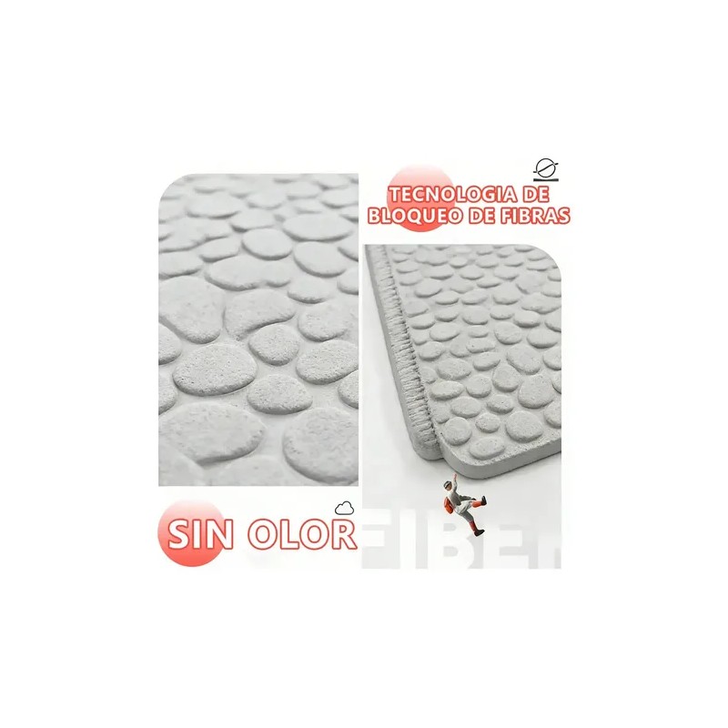 2pc Juego Baño Alfombra Suave Y Absorbente 40x60cm60x90cm