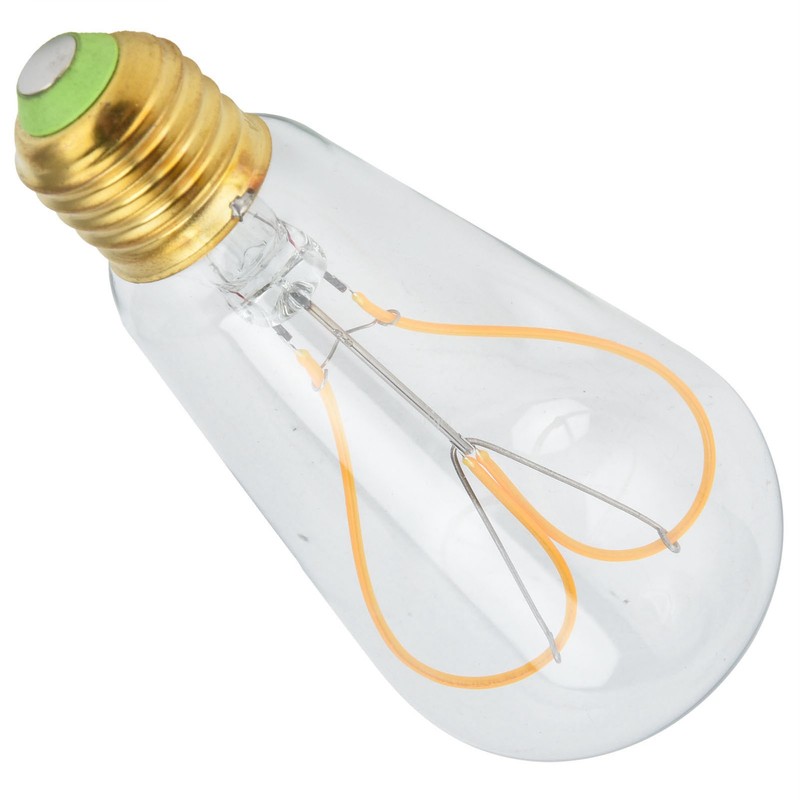 Light Bulb Love Peach Heart Shaped Transparent LED Filament Lamp