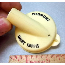 milk cup vintage rare PIEDMONT DAIRY plastic milk bottle spout, hard to find collectible