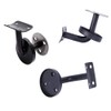 4 Pieces Handrail Brackets, Wall Mount Wooden Railing, Stair Railing