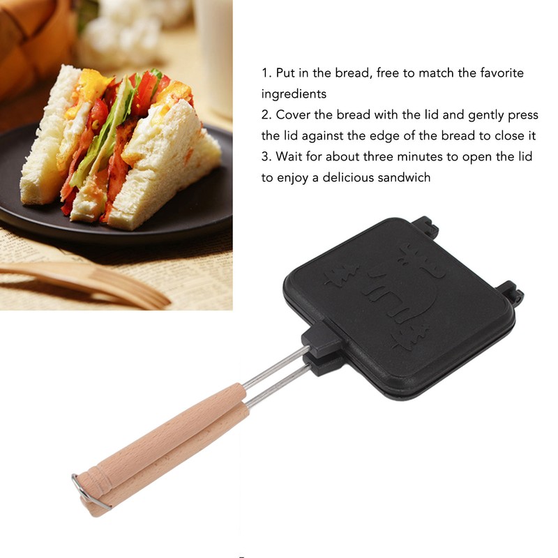 Sandwich Frying Pan Double Sided Stick Proof Breakfast Flip Pan
