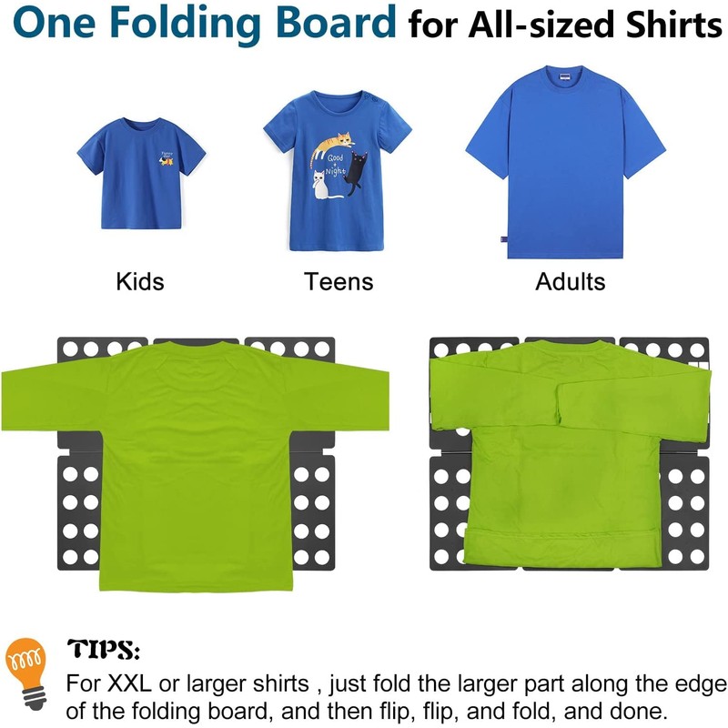 WEEMAGIC Shirt Folder Clothes Folding Board Laundry Room T Shirt