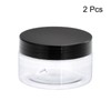 sourcing map Round Plastic Jars with Black Screw Top Lid,