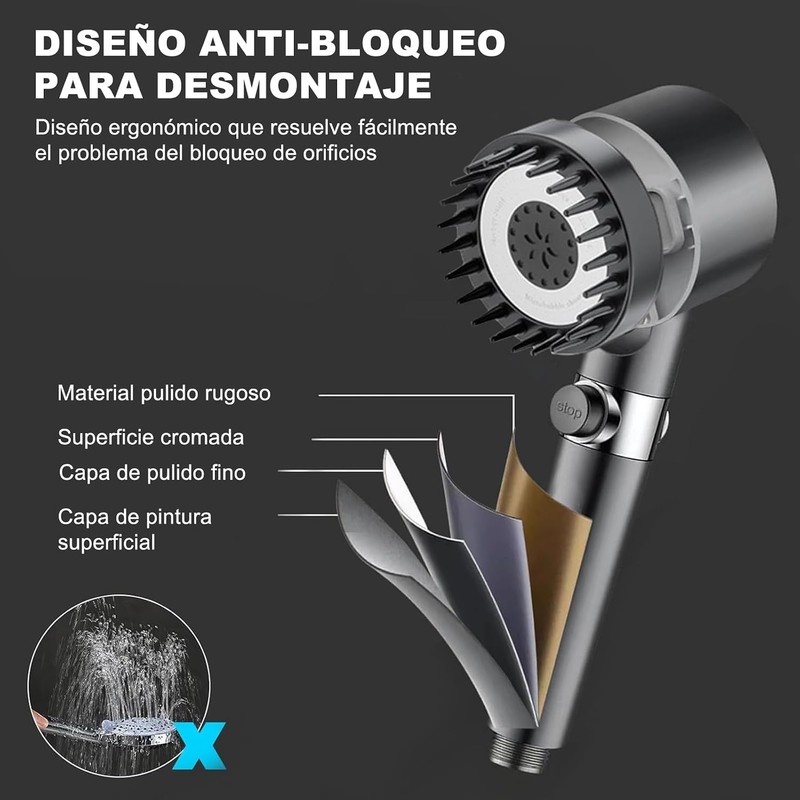 Cabezal de Ducha de Mano TXG RG-MX-03582 de Alta Presión