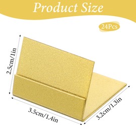 HaiFafafaing 24 Pcs Gold Table Number Holders, Metal Place Card Photo Stands for Table Centerpieces, Vintage Small Picture Holders for Weddings, Anniversaries, Office, and Parties