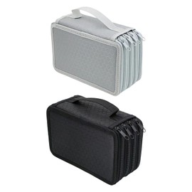 HINFHI 2 Sets of Pencils and Storage Bags, Student Stationery, Painting Tools, Large-Capacity Pencil Bags.