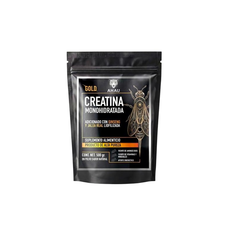 Creatina Gold Ahau 500g- Adicionada con Ginsen y Jalea Real