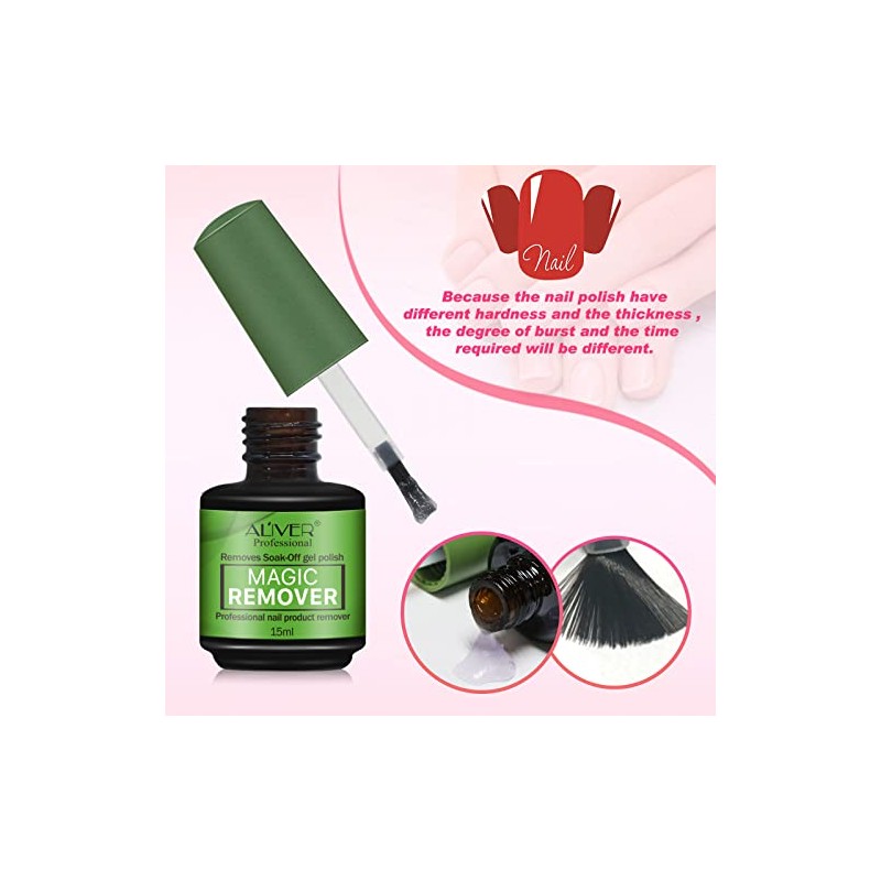 Gel Nail Polish Remover 0.5 Fl Oz, Professional Gel Remover