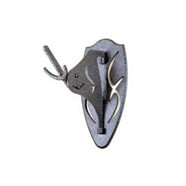 Skull Hooker Big Hooker Powder-Coated Steel Short Arm Trophy Mount - Perfect for Hanging and Mounting Larger Species - Bison, Cape Buffalo and Smaller Elk, Graphite Black