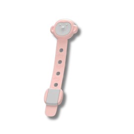 Baby Proofing Safety Strap Locks - 6 Pack Monkey, Adjustable Latches for Cabinets, Drawers, Fridge, and Toilet, Easy to Install Child Safety Locks (Pink)