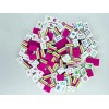 Engraved American Mahjong Tiles 160PCS Luxury 4-Layer 32mm Red Green