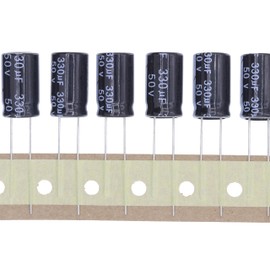 50 pieces 50 V 330UF pluggable aluminium electrolytic capacitor 10 x 17 10 x 17 mm