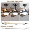 Tropical Ceiling Fans with Lights, 44 Inch Palm Leaf Outdoor