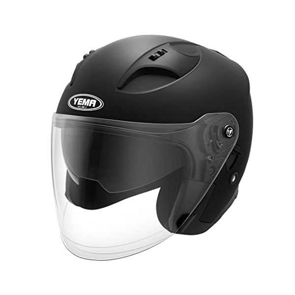 Motorcycle Open Face Helmet YEMA YM-637 DOT Approved 3/4 Half