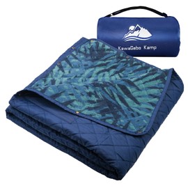 KawaGebo Kamp Outdoor Waterproof Blanket, Foldable Fleece Stadium Blanket for Outdoor Sports Event, Camping, Car, Pet, Picnics - Windproof, Wearable, Machine Washable 80" x 58" (Jungle)