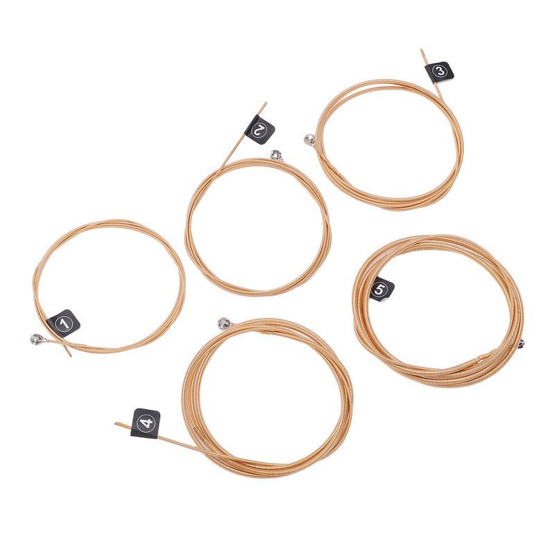 5 String Bass Strings Replacement Professional Metal Wooden Bass Guitar